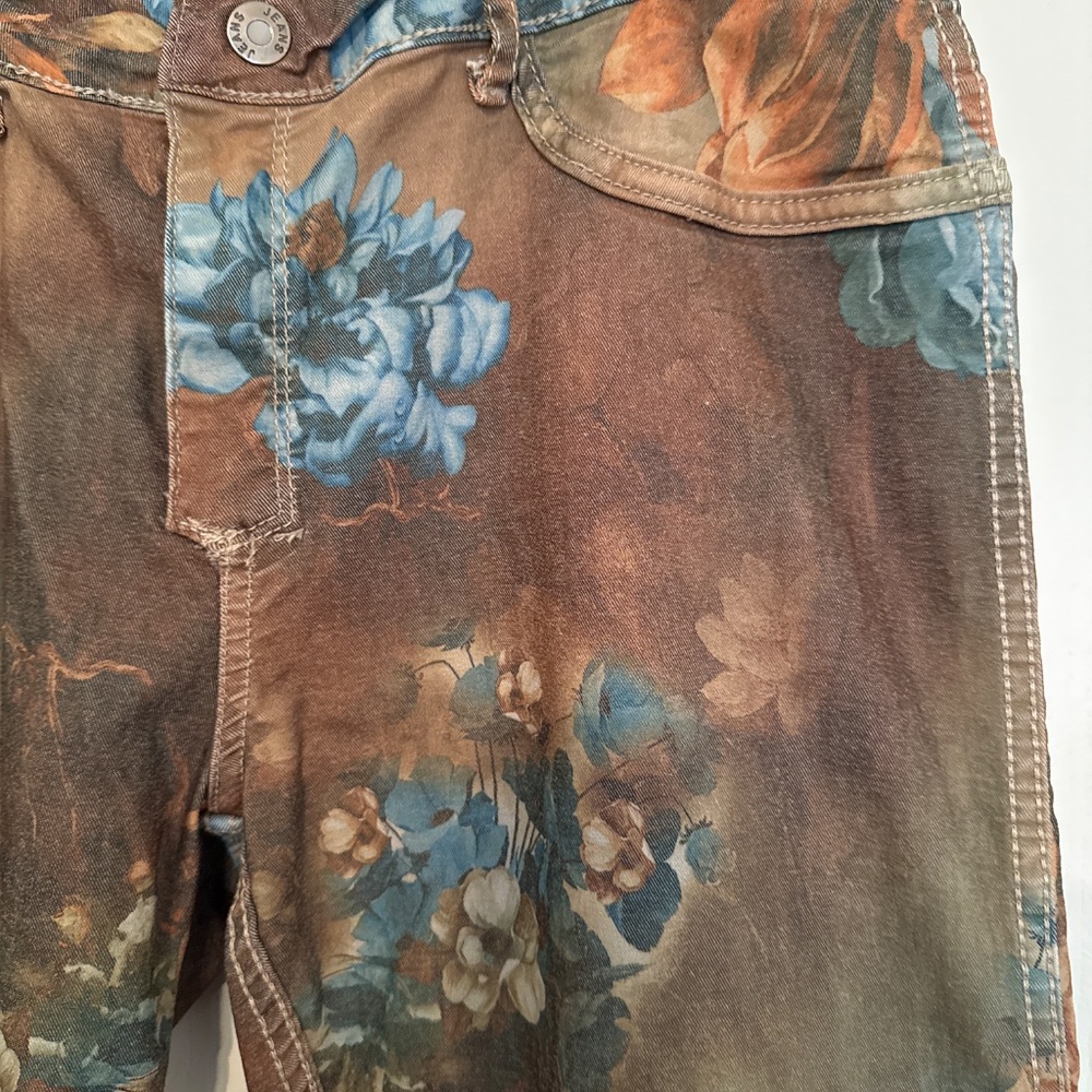 Women’s Jeans REVERSIBLE, Tan & Multi Color - Picture 2 of 6